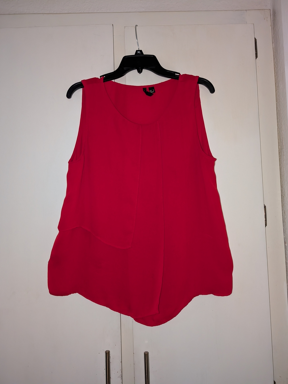 Red Layered Sleeveless Tank Top - Unbranded